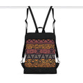 Black Laptop Backpack African Pattern