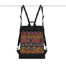 Black Laptop Backpack African Pattern
