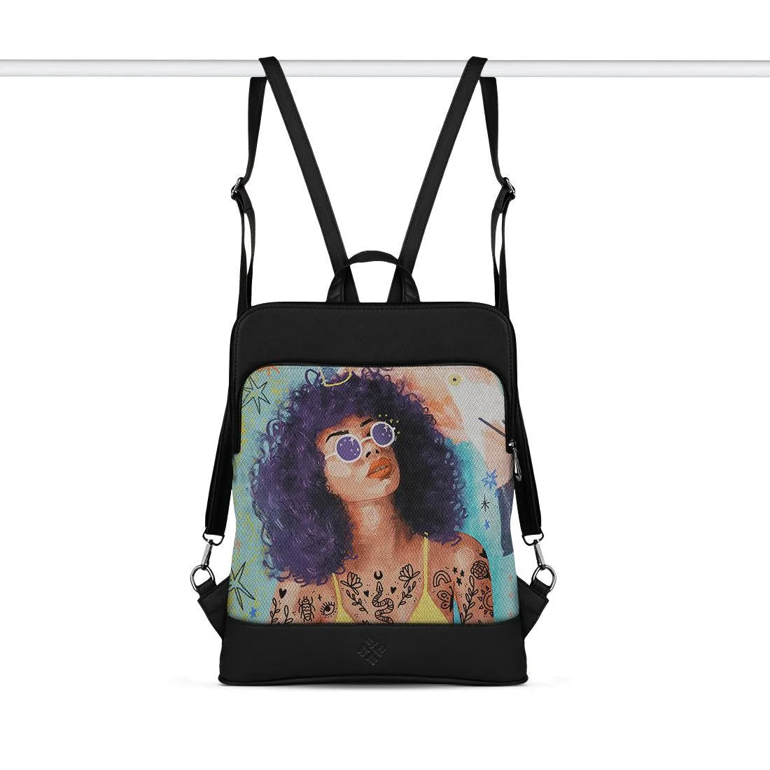 Black Laptop Backpack Flamingo Queen - CANVAEGYPT