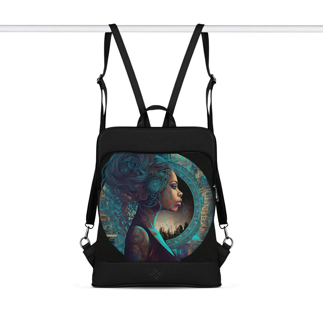 Black Laptop Backpack Mandala Style - CANVAEGYPT