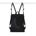 Black Laptop Backpack Neon Space