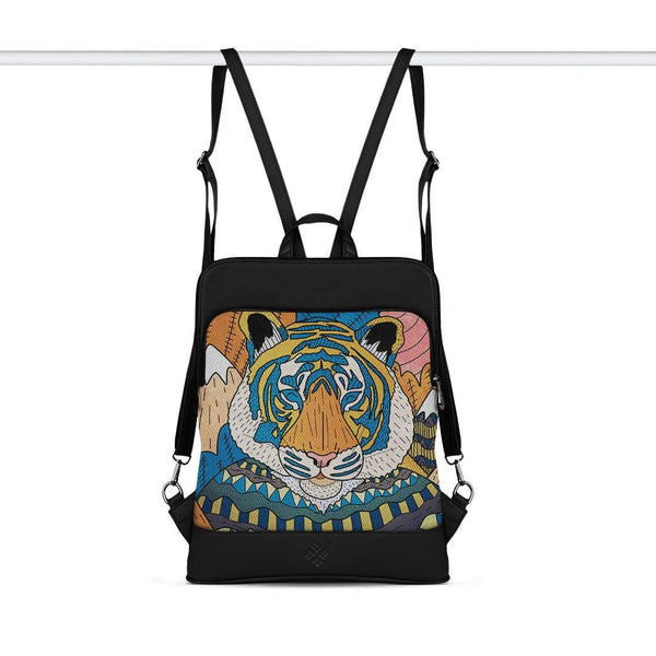 Black Laptop Backpack Tiger in The Mountains - CANVAEGYPT
