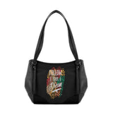 Black Leather Tote Bag Be Free - CANVAEGYPT