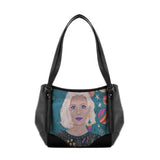Black Leather Tote Bag Extraterrestrial - CANVAEGYPT