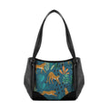 Black Leather Tote Bag Jungle