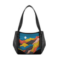 Black Leather Tote Bag Mountain Fields