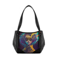 Black Leather Tote Bag Mystery Lady