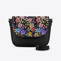Black Messenger Crossbody floral