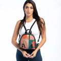 Black Mini Backpack Abstract