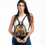 Black Mini Backpack African Lady - CANVAEGYPT