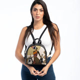 Black Mini Backpack African Art - CANVAEGYPT