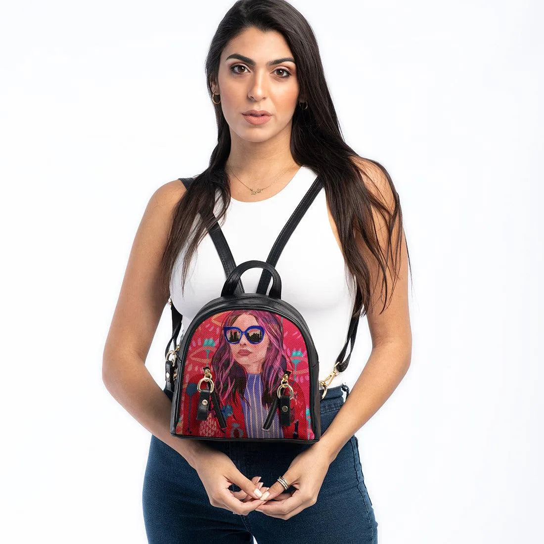 Black Mini Backpack City girl - CANVAEGYPT