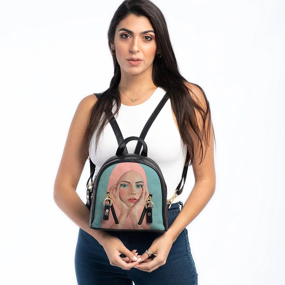 Black Mini Backpack Don't Judge - CANVAEGYPT