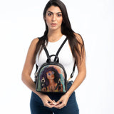 Black Mini Backpack Flamingo Queen - CANVAEGYPT