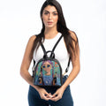 Black Mini Backpack Lilac locks