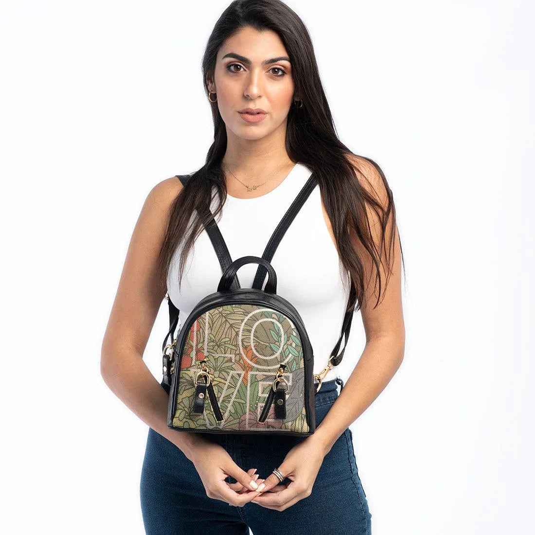 Black Mini Backpack Love - CANVAEGYPT
