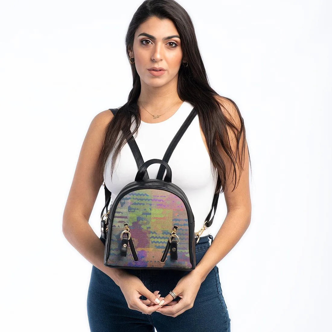Black Mini Backpack Mess - CANVAEGYPT