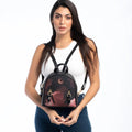 Black Mini Backpack Pink Clouds
