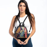 Black Mini Backpack Sea Herbs - CANVAEGYPT
