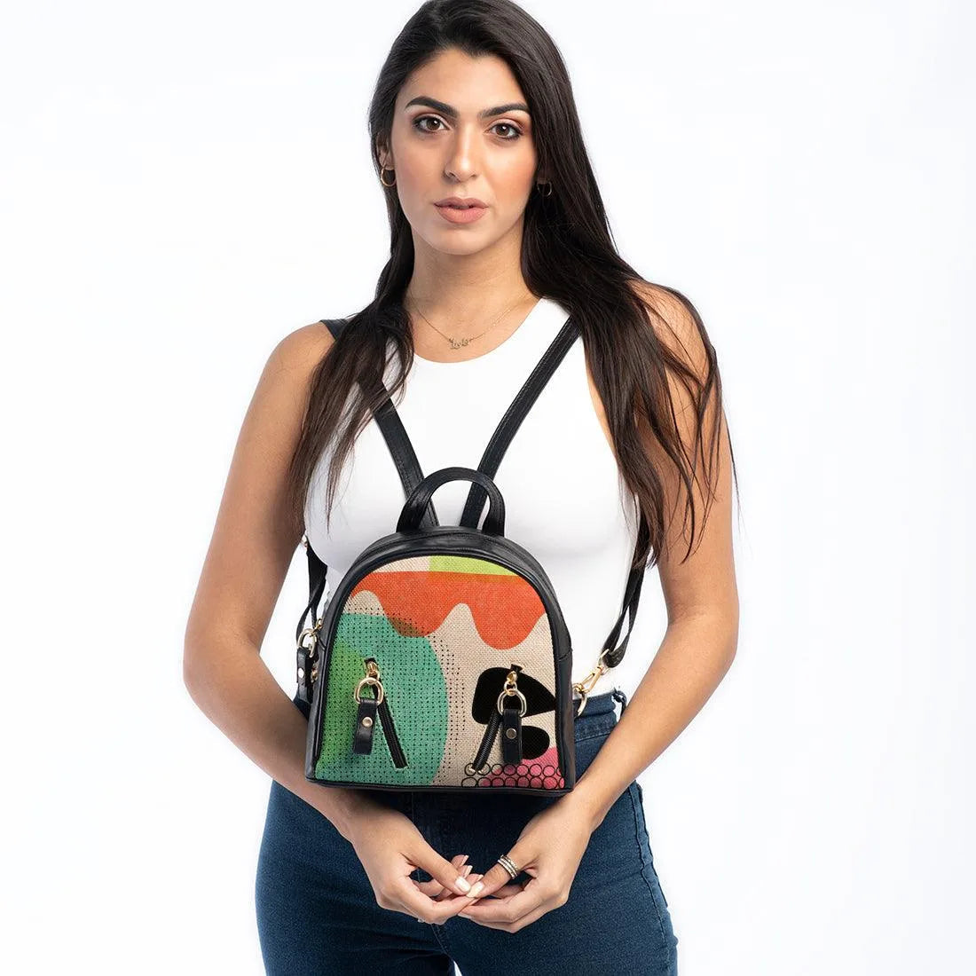 Black Mini Backpack Shapes - CANVAEGYPT