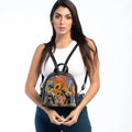Black Mini Backpack Sun Flower