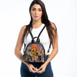 Black Mini Backpack Sun Flower - CANVAEGYPT