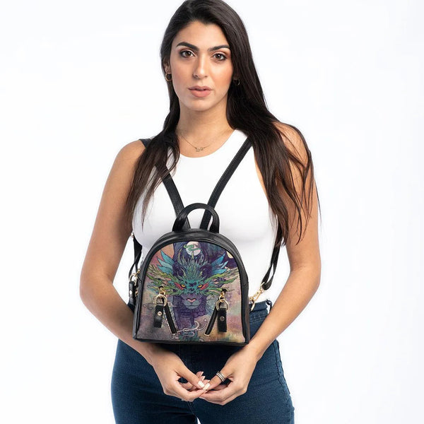 Black Mini Backpack Tiger - CANVAEGYPT