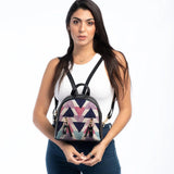 Black Mini Backpack Triangles - CANVAEGYPT
