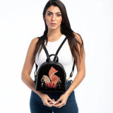 Black Mini Backpack Wolf - CANVAEGYPT