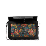 Black Mini Embossed Chain Bag Palm - CANVAEGYPT