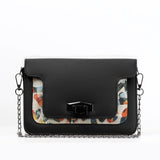 Black Mini Embossed Chain Bag Sand Brushes - CANVAEGYPT