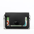 Black Mini Embossed Chain Bag Shapes