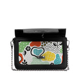 Black Mini Embossed Chain Bag Shapes - CANVAEGYPT