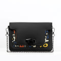Black Mini Embossed Chain Bag Stroke