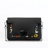 Black Mini Embossed Chain Bag Stroke - CANVAEGYPT