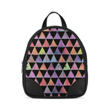Black O Mini Backpacks Rainbow triangles - CANVAEGYPT