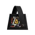 Black One Handed Bag Black Lines Art