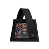 Black One Handed Bag Floral Abstract