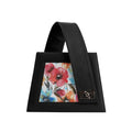 Black One Handed Bag White Floral
