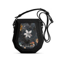 Black Polygon Crossbags Dark Floral