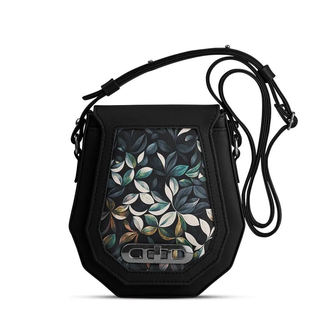 Black Polygon Crossbags Leaves - CANVAEGYPT