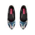 Black Round Toe Shoe Blue circle
