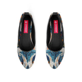 Black Round Toe Shoe Blue circle - CANVAEGYPT