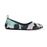 Black Round Toe Shoe Colorful Circles - CANVAEGYPT