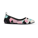 Black Round Toe Shoe Colorful Patterns - CANVAEGYPT