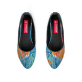 Black Round Toe Shoe Electric blue - CANVAEGYPT