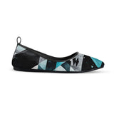 Black Round Toe Shoe Ice Triangles - CANVAEGYPT