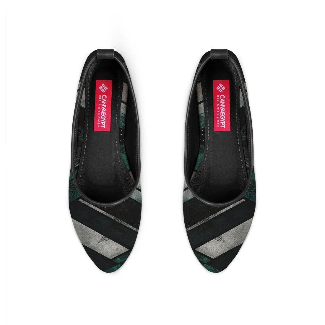 Black Round Toe Shoe Lines - CANVAEGYPT