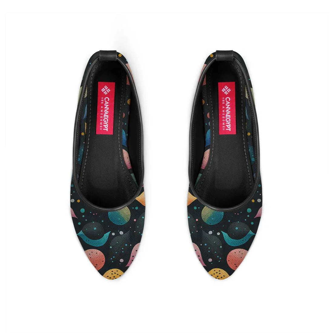 Black Round Toe Shoe Mixed - CANVAEGYPT