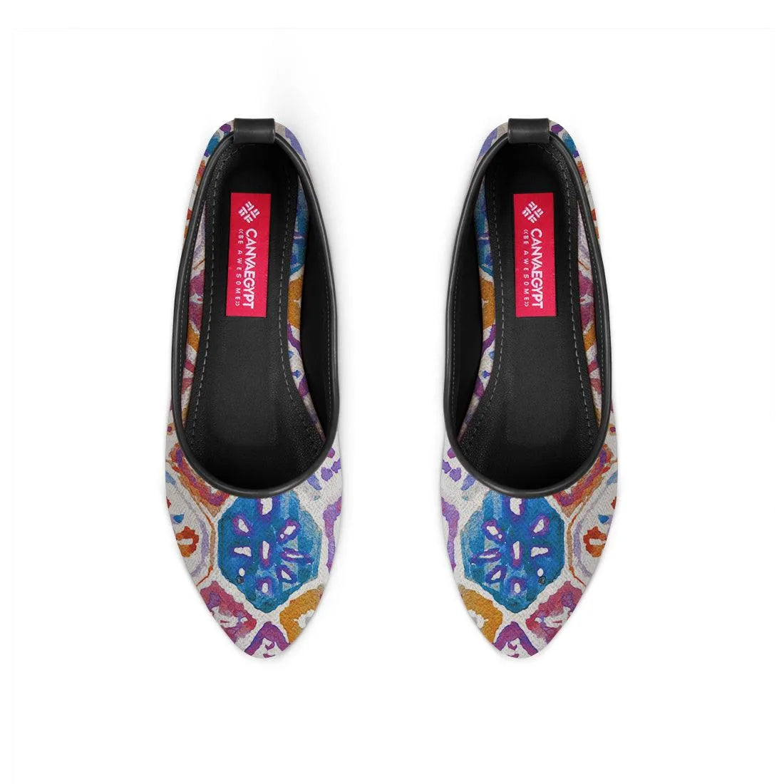 Black Round Toe Shoe Mozaic - CANVAEGYPT